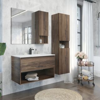 Тумба-умывальник Comforty Бордо 90 см дуб темно-коричневый 00-00006671